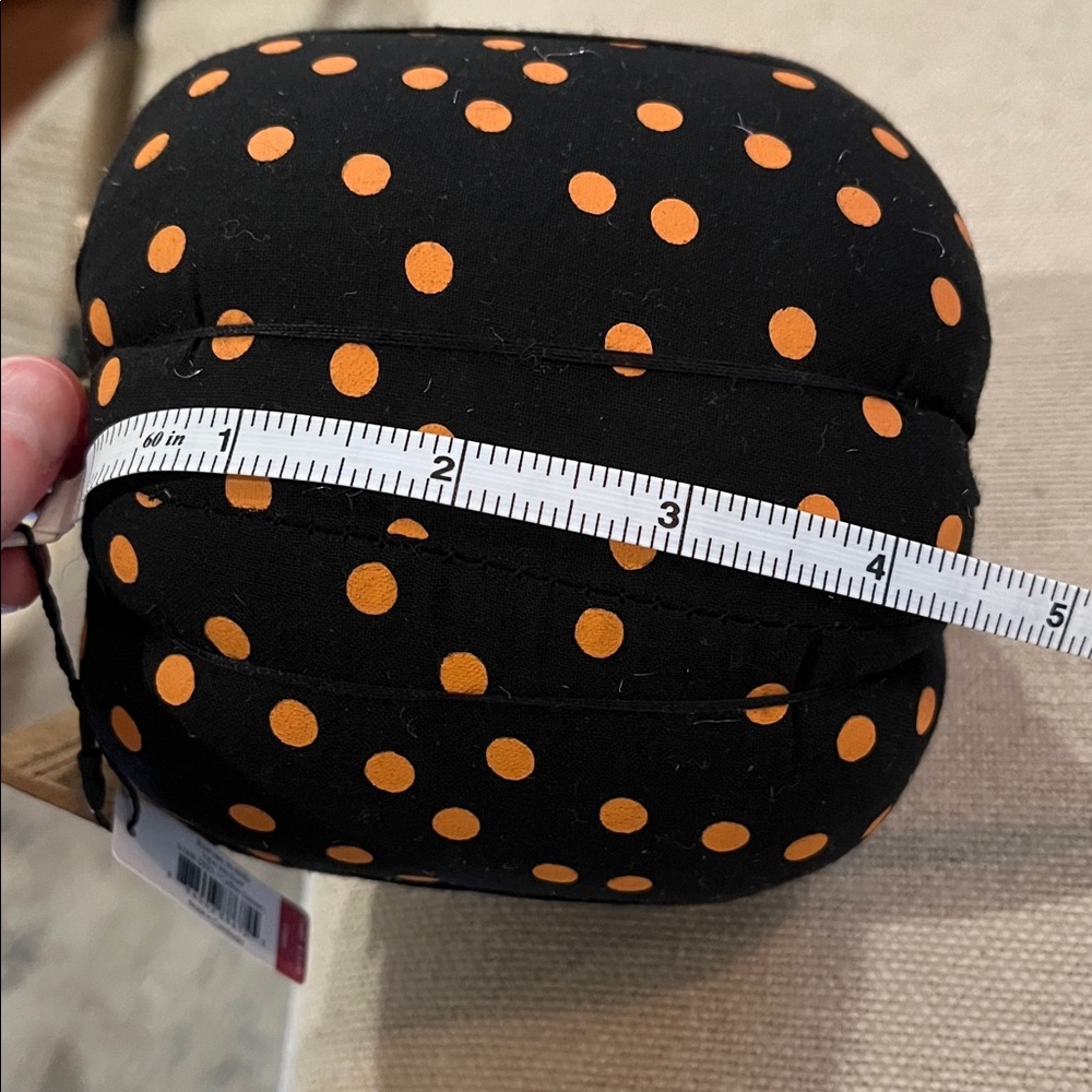 Patterned Fabric Pumpkin/Orange Polka Dot-Large/NWT - Picture 9 of 10